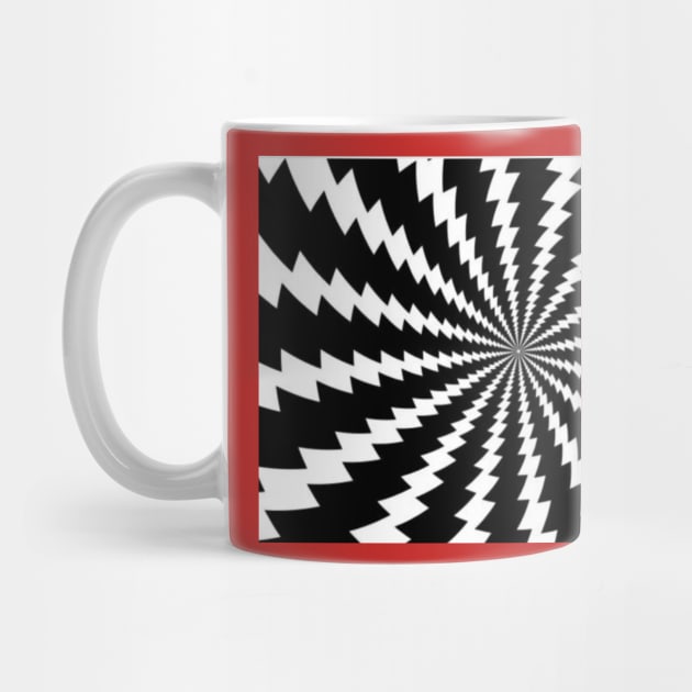 Black and white hypnotic illustion pattern by RubyCollection